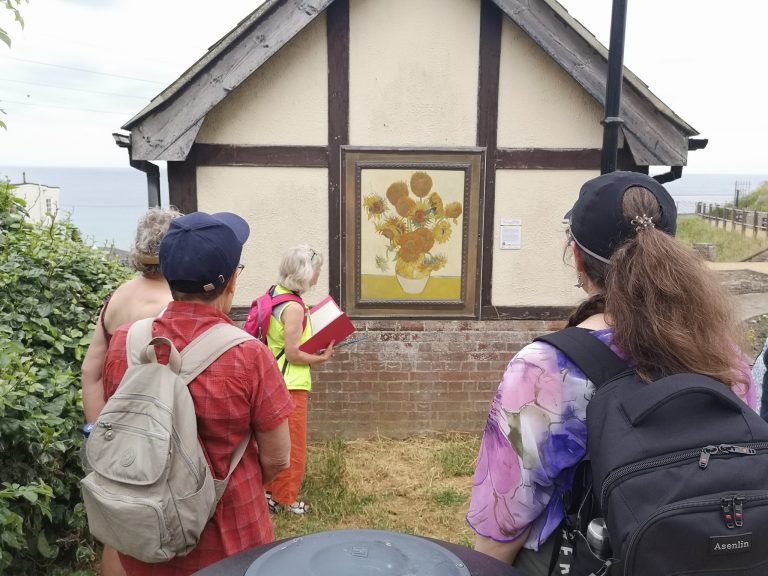 Join us on guided art walks around Cromer and discover some of the 30 life-size replica artworks from the National Gallery, London.