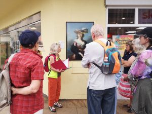 Join us on guided art walks around Cromer and discover some of the 30 life-size replica artworks from the National Gallery, London.